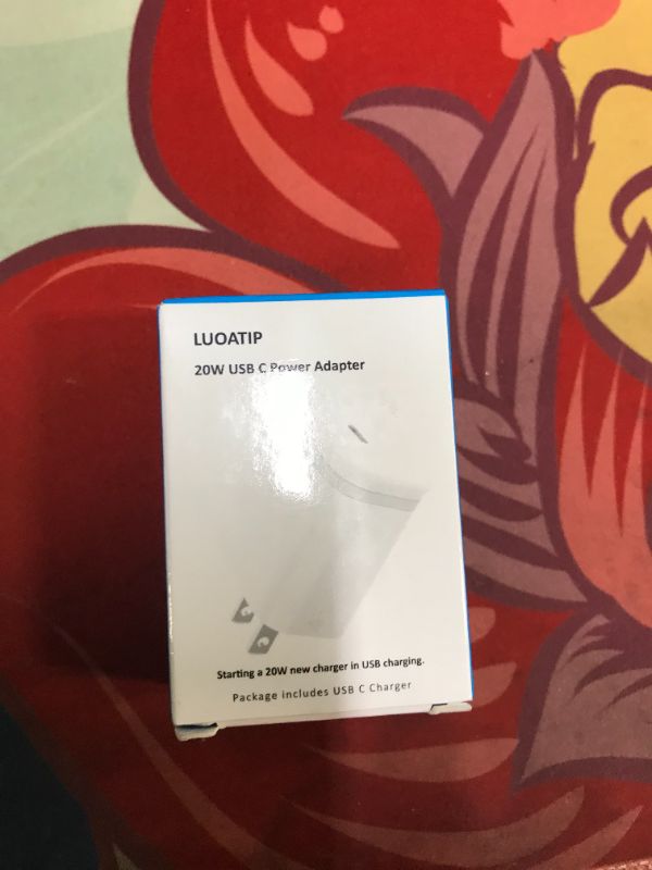 Photo 2 of LUOATIP 20W USB C Fast Charger for iPhone 13/13 Mini/13 Pro/13 Pro Max, PD 3.0 Wall Plug USBC Charging Cube Power Delivery Block Adapter for iPhone 12 11 Pro Max SE 2020, Pad Pro, AirPods Pro
