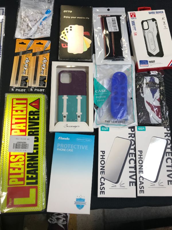 Photo 1 of  Bag logs -- Iphone Cases , Screen Protectors  , Learner Driver Signs x15 ,  Replacement Ink Stims For Pen ,  Smart Swab Ear Wax Cleaner ,  Chromecast Remote Cover Blue.