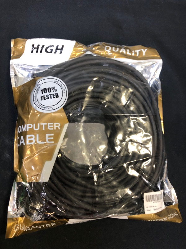 Photo 4 of 4K HDMI Cable - Rommisie 100FT(HDMI 2.0,18Gbps) Ultra High Speed Gold Plated Connectors,Ethernet Audio Return,Video 4K,FullHD1080p 3D Compatible with Xbox Playstation Arc PS3 PS4 PS9 PC HDTV - Black)
