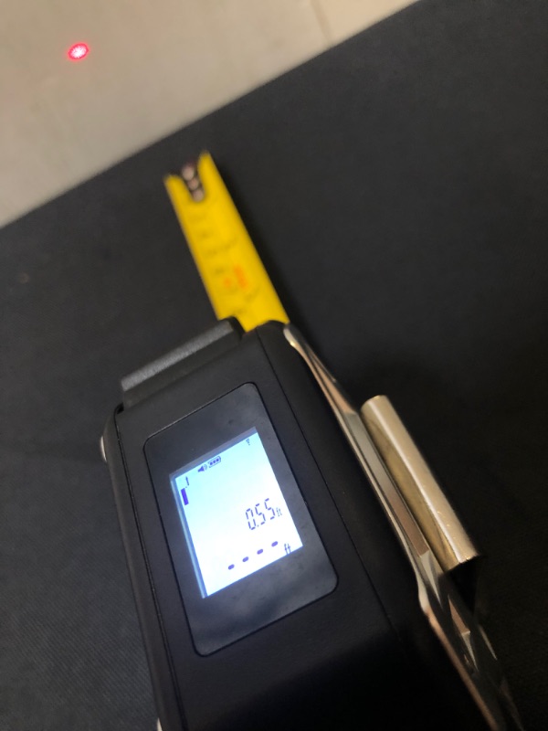 Photo 5 of  Laser Tape Measure - Meter Display On Backlit LCD Screen SILVER 