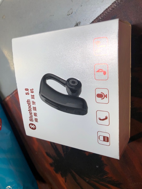 Photo 6 of Bluetooth Headset Wireless Business Single earpiece Voice Answer in Ear Earbuds for Trucker Driving Running 10 Hour Battery Noise Cancelling Headphones
