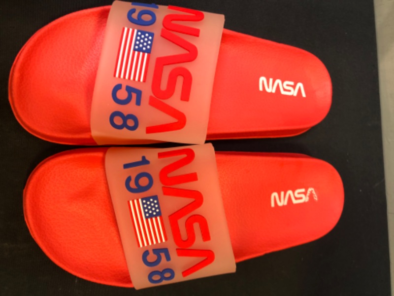 Photo 3 of NASA Women's Slide Sandal Comfortable Indoor Outdoor Sports slides RED SIZE 6 