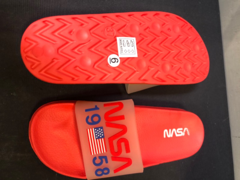 Photo 2 of NASA Women's Slide Sandal Comfortable Indoor Outdoor Sports slides RED SIZE 6 