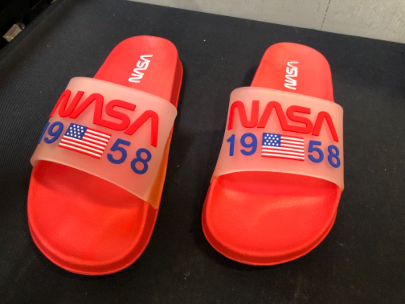 Photo 4 of NASA Women's Slide Sandal Comfortable Indoor Outdoor Sports slides RED SIZE 6 