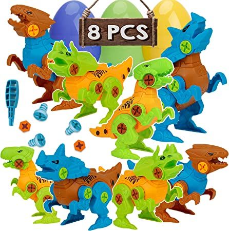 Photo 1 of 8 Pack Take Apart STEM Dinosaur Toys for Kids 3-5 Prefilled Dinosaur Eggs Learning Educational Building Construction Set for Toddlers Boys Girls Age 3 4 5 6 7 8 Year Old Birthday Gifts
