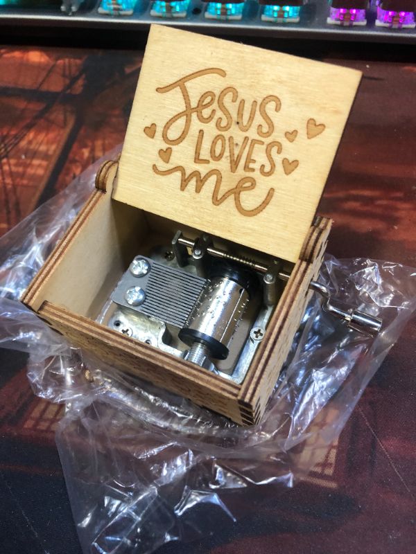 Photo 3 of Buildinest Jesus Love Me Music Box - Newest Designed Music Box Gifts for Christian, Holiday, Christmas, Woman, Kids - 2 Pcs(Jesus-HRT01)