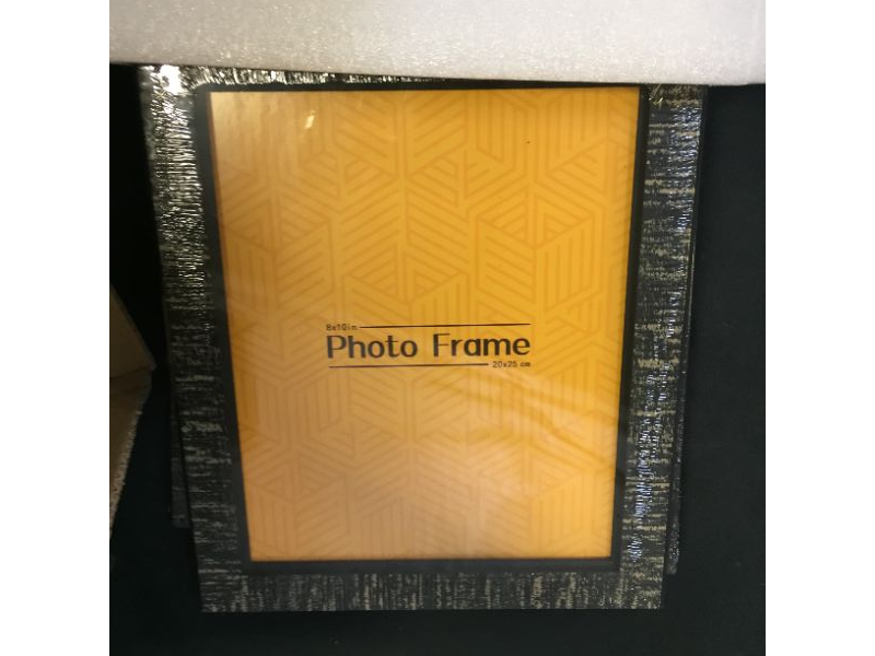 Photo 2 of 8x10 Picture Frame Set of 4 High Definition Glass Photo Frames with Decor Vertical or Horizontal Installation Ivory Black Matte Flat Plastic Frame for Wall Mounting or Tabletop Display,Snzimtty
