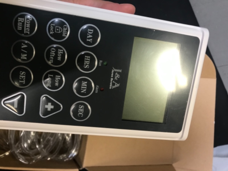 Photo 3 of J&A Automatic Watering System for Potted Plants Automatic Drip Irrigation Kits Houseplants Self-Watering System with 90-Day Digital Programmable Water Timer DIY Potted Plants Irrigation System with LED Screen (Pack of 1, White)
