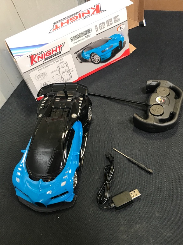 Photo 1 of KNIGHT SIMULATION REMOTE CONTROL CAR BLUE / BATTERIES NOT INCLUDED [ NEEDS 2 AA ] 