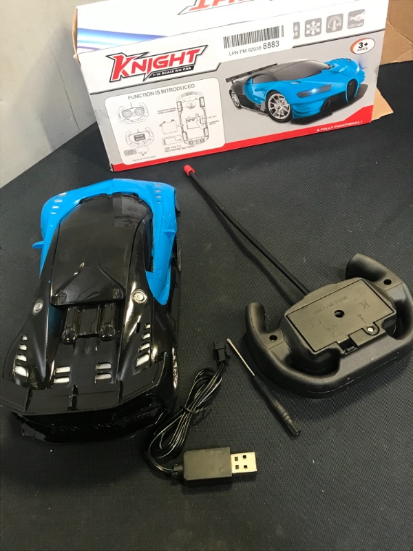 Photo 2 of KNIGHT SIMULATION REMOTE CONTROL CAR BLUE / BATTERIES NOT INCLUDED [ NEEDS 2 AA ] 
