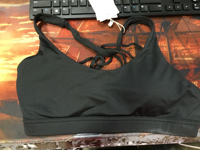 Photo 2 of icyzone Padded Strappy Sports Bra Yoga Tops Activewear Workout Clothes for Women Size Small 