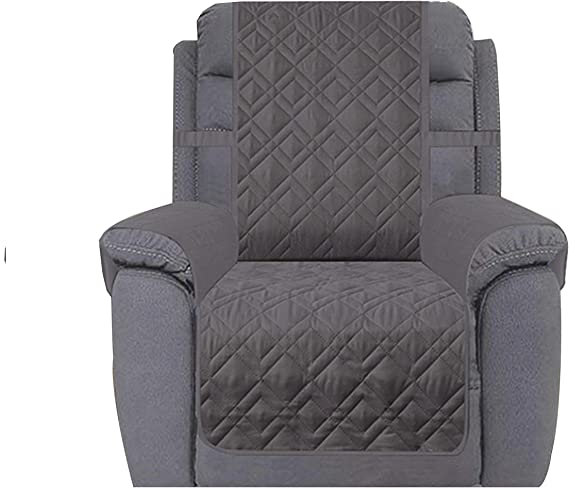 Photo 1 of Ameritex Waterproof Nonslip Recliner Cover Stay in Place, Dog Chair Cover Furniture Protector, Ideal Recliner Slipcovers for Pets and Kids (23", Dark Grey)