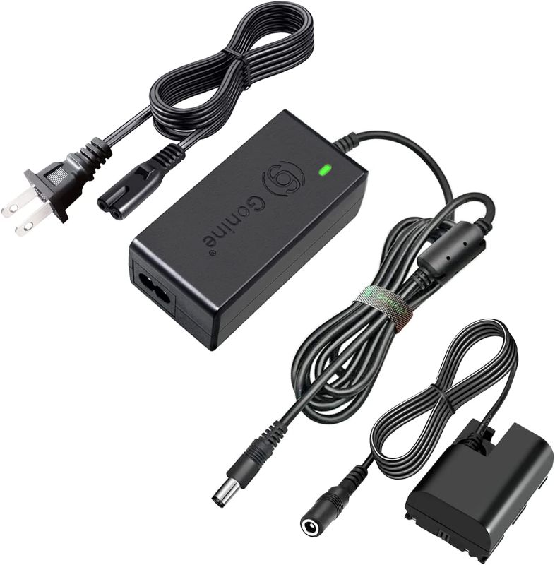 Photo 1 of Gonine ACK-E6 AC Power Adapter LP-E6N Dummy Battery DR E6 DC Coupler Charger Kit for Canon EOS R R5 R6, 80D 90D 60D, 5D Mark II III IV, 6D 7D Mark II Cameras.