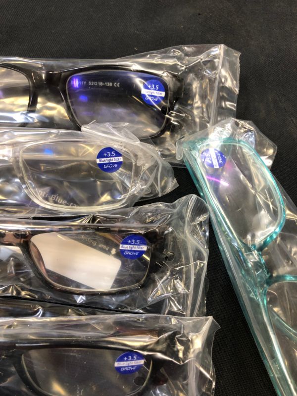 Photo 2 of Gaoye 5-Pack Reading Glasses Blue Light Blocking,Spring Hinge Readers for Women Men Anti Glare Filter Lightweight Eyeglasses