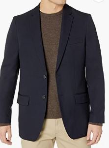 Photo 1 of Goodthreads Men's Standard-Fit Stretch Twill Blazer, Navy, Large