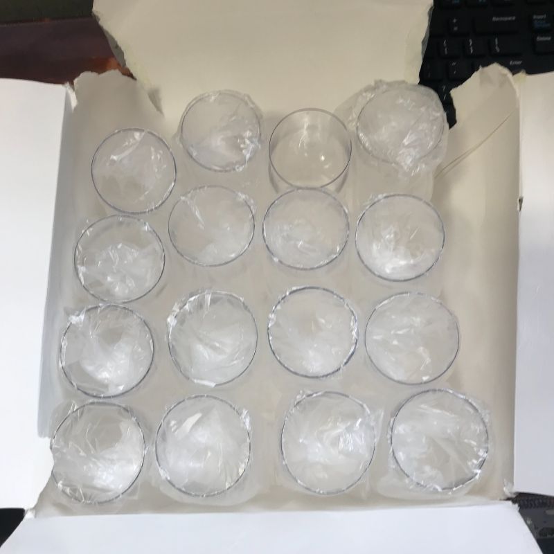 Photo 2 of 16 Pack Plastic Champagne Flutes 7 Oz Stemless Plastic Champagne Glasses, Heavy Duty Clear Plastic Unbreakable Toasting Glasses | Shatterproof | Disposable | Reusable For Wedding Or Party -- Packaging Slightly Damaged --