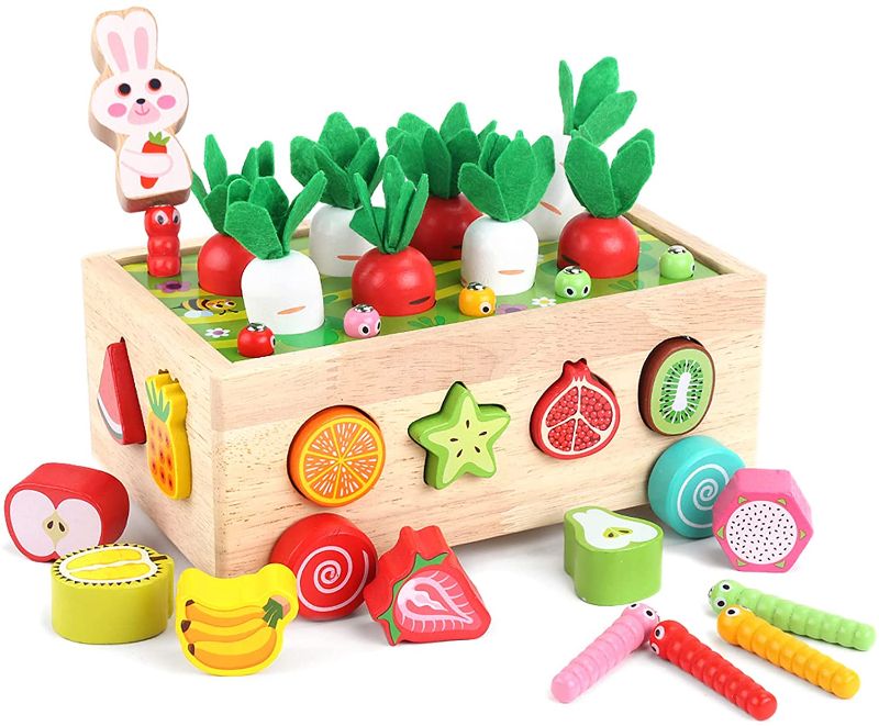 Photo 1 of Toddlers Montessori Wooden Educational Toys for Baby Boys Girls Age 2 3 4 Year Old, Shape Sorting Toys Gifts for Kids 2-4, Wood Preschool Learning Fine Motor Skills Game
