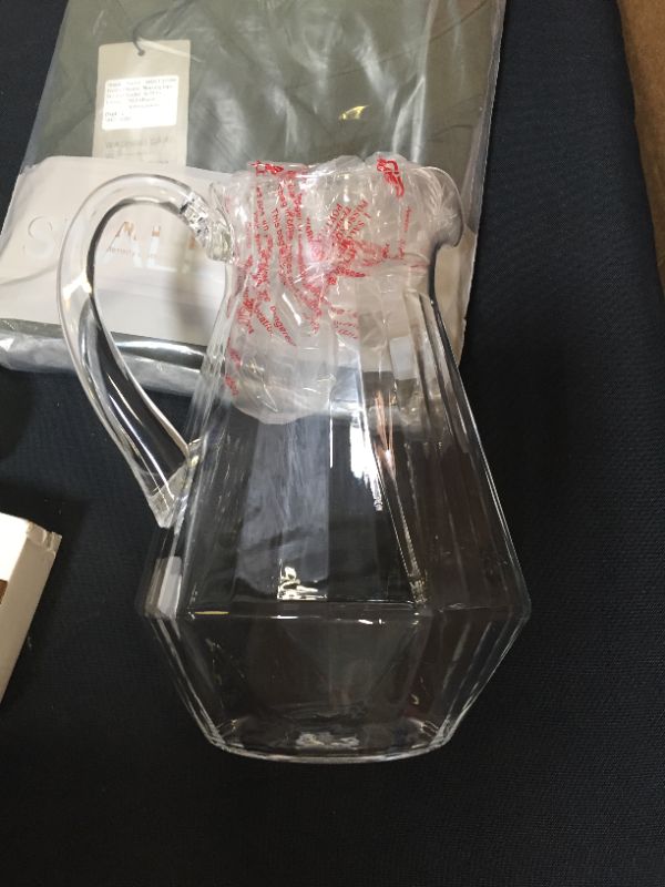 Photo 2 of Amazing Abby - Sparkly - Acrylic Pitcher (68 oz), Clear Plastic Water Pitcher with Lid, Fridge Jug, BPA-Free, Shatter-Proof, Great for Iced Tea, Sangria, Lemonade, Juice, Milk, and More
