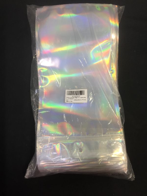 Photo 3 of 100 Pieces Mylar Holographic Resealable Bags 