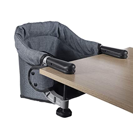 Photo 1 of Hook On Chair, Clip on High Chair, Fold-Flat Storage Portable Baby Feeding Seat, High Load Design, Attach to Fast Table Chair Removable Seat for Home and Travel(Grey)
