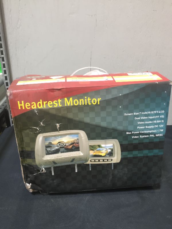 Photo 3 of Headrest Monitor 7 Inch-Headrest DVD Player - Dual Portable DVD Player Car Headrest Video Players 7 in HD LCD Digital Screen Car MP5 Player
