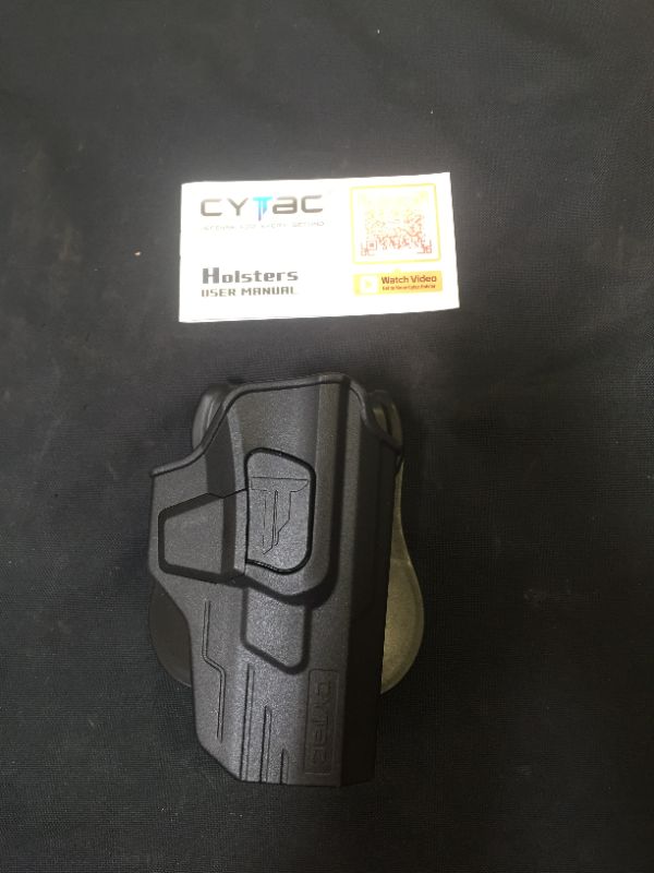 Photo 4 of M&P 9mm Holsters, OWB Holster for S&W MP 9mm/.40 4.25" Full Size / M&P M2.0 9mm / SD9 VE / SD40 VE - Index Finger Released | Adjustable Cant | Autolock | Outside Waistband | Matte Finish -Right Handed
