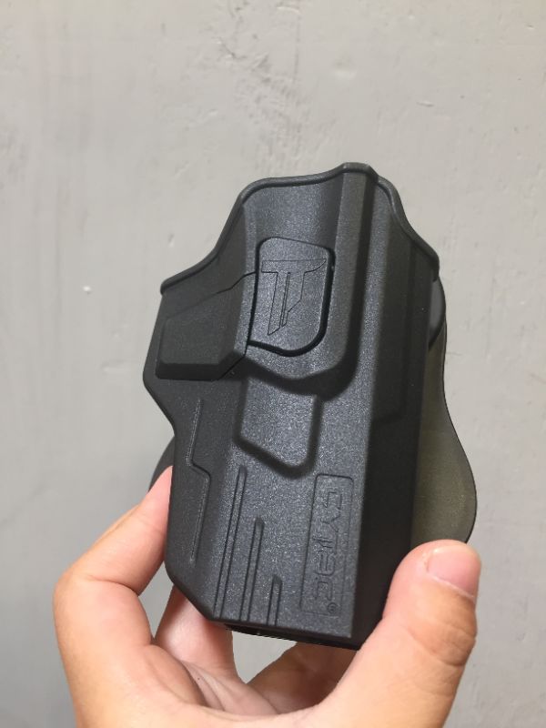 Photo 3 of M&P 9mm Holsters, OWB Holster for S&W MP 9mm/.40 4.25" Full Size / M&P M2.0 9mm / SD9 VE / SD40 VE - Index Finger Released | Adjustable Cant | Autolock | Outside Waistband | Matte Finish -Right Handed
