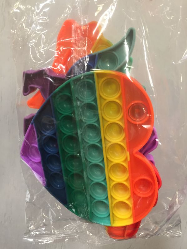 Photo 1 of Fescuty Rainbow Unicorn Dinosaur Pop Stress Relief Fidget Toys Heart Sensory Toys Autism Learning Materials for Anxiety Stress Relief Squeeze Toy Class Rewards Students Party Gifts for Kids
