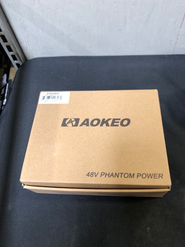 Photo 2 of Aokeo 48V Phantom Power Supply Powered by USB Plug in, Included with 8 feet USB Cable, Bonus + XLR 3 Pin Microphone Cable for An