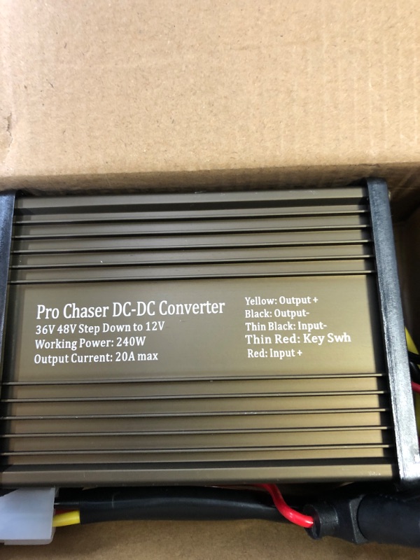 Photo 1 of Pro Chaser DC-DC Golf Carts RVs 48V 36V Volt Voltage to 12V Step Down Voltage Reducer Regulator for Headlights Taillights Solar Panels Radios (20A 240W) (unable to test)