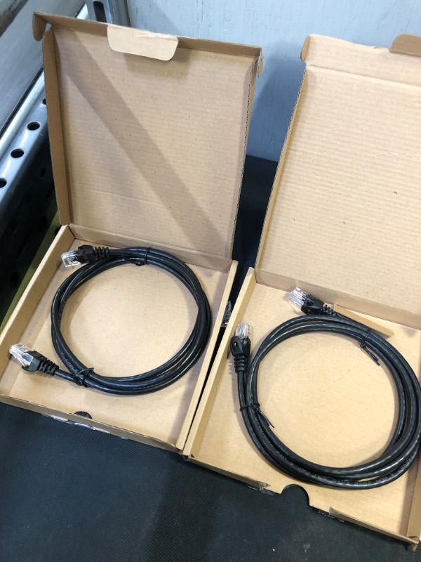 Photo 2 of Amazon Basics RJ45 Cat-6 Gigabit Ethernet Patch Internet Cable - 5 Foot
2 pack 