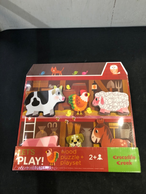 Photo 2 of 
Let's Play: On the Farm Wood Puzzle Playset - Eureka Puzzles