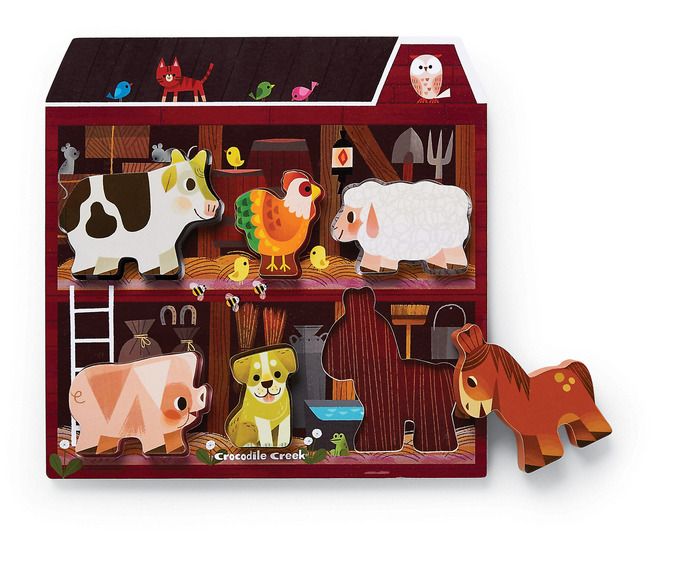 Photo 1 of 
Let's Play: On the Farm Wood Puzzle Playset - Eureka Puzzles