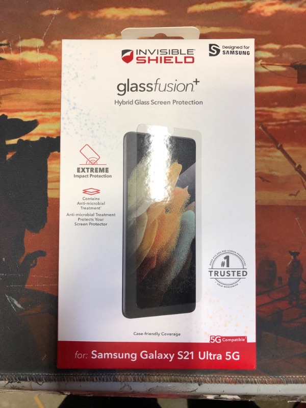 Photo 2 of ZAGG InvisibleShield GlassFusion+ - Hybrid Glass Screen Protector - Made for Samsung GS21 Ultra (6.9") - Case Friendly
