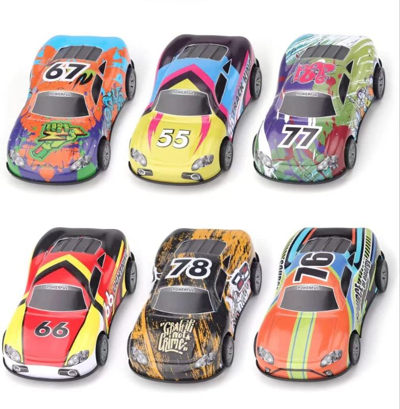 Photo 1 of H 4.2 inch Pull Back Cars Toys Set, Friction Power Alloy Casting car Mini Race car, Suitable for Toddler 3 4 5 6 Year Old Kids Toy 6 Piece Set, Boys and Girls Christmas Birthday Party Gifts