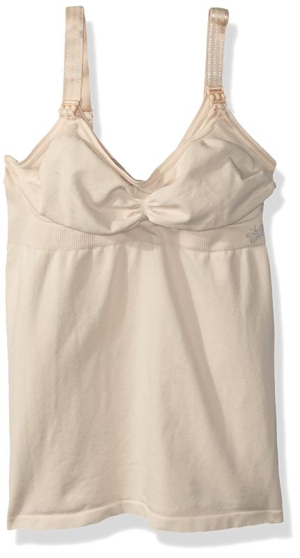 Photo 1 of Ameda Intimates Nursing Camisole Size 1, Tan, Machine-Washable Microfiber Nursing Bra, Drop-Cup Design for One-Handed Open & Close, No Seams or Underwire for , SIZE 1 