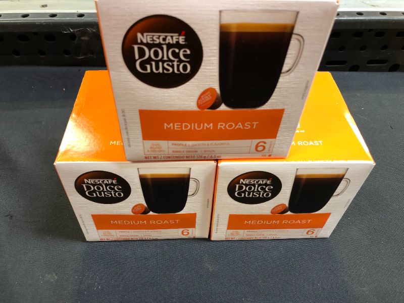 Photo 2 of 3-Nescafe Dolce Gusto Coffee Pods Medium Roast Premium Arabica. EXP 09/01/22
