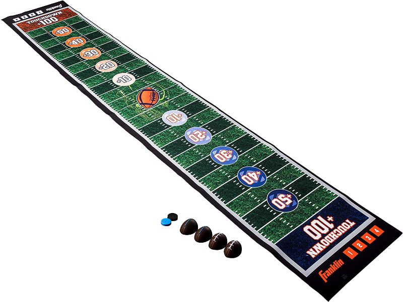 Photo 1 of Franklin Sports Shuffleboard Table Game Mats – Tabletop Shuffleboard Mats and Pushers – Indoor Shuffleboard Games
