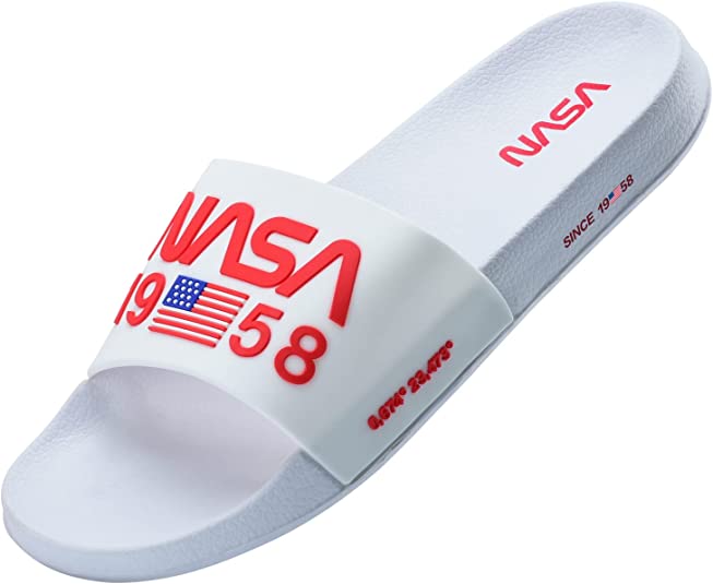 Photo 1 of NASA Slide Sandal Comfort Light weight  Beach Slides, WHITE
, SIZE 9 WOMENS - 7 MENS 