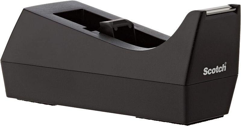 Photo 1 of Scotch Classic Desktop Tape Dispenser C-38, Black, 1 in Core, 3 PACK 
--- MISSING TAPE HOLDER ----- for all 3 