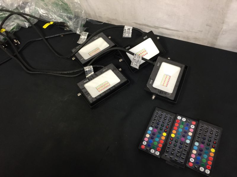 Photo 1 of 4 Pack 20W LED Black Lights, Blacklight Flood Light with Plug and Switch, IP66 Waterproof Blacklight for Dance Party