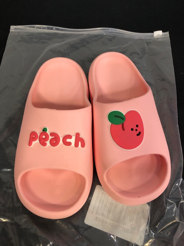 Photo 1 of KIDS PEACH SLIDES, SIZE 13.5