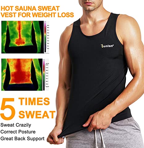 Photo 1 of Junlan Sauna Vest for Men Waist Trainer Sweat Vest with Zipper Heat Trapping Vest Sauna Suit sweat tank top for Men
, SIZE L 
