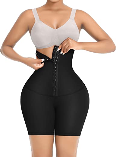 Photo 1 of FeelinGirl Women's Waist Trainer Shorts 9"/14" Tummy Control Shapewear Thigh Slim Corset High Waist Leggings with Pocket
, SIZE XXL