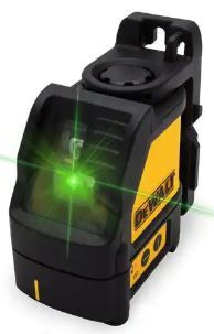 Photo 1 of 165 ft. Green Self-Leveling Cross Line Laser Level with (3) AAA Batteries & Case