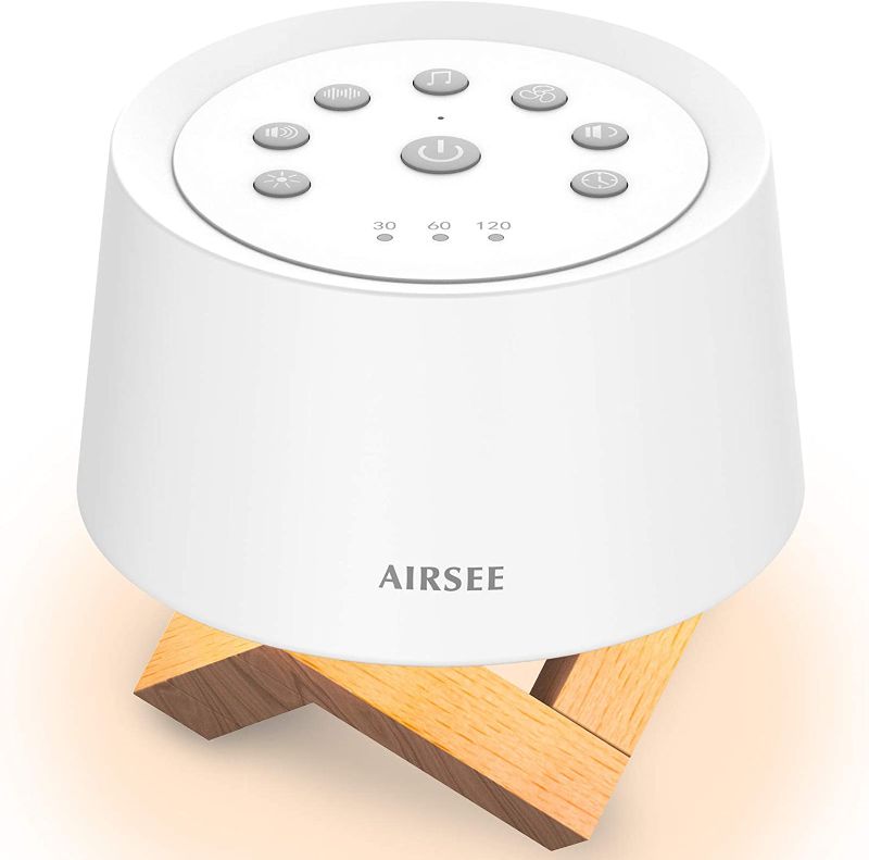 Photo 1 of AIRSEE Sound Machine White Noise Machine with Baby Night Light Built-in 31 Soothing Sounds with Timer & Memory Features for Better Sleep, Portable Noise Machine for Baby, Adults, Elders, Home, Travel