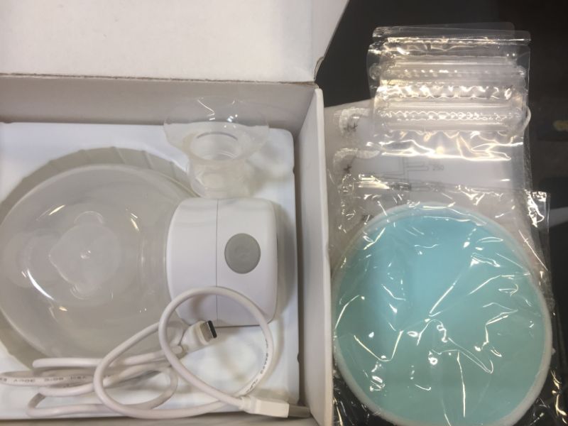 Photo 2 of Wearable Breast Pump Hands Free Breastpump Portable Electric Breastfeeding Pump, P?in ?ree, Silent, Single, Rechargeable Milk Pump, with LCD Screen Massage and Memory Mode (27/24mm Flange)
