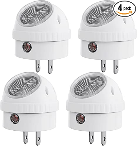 Photo 1 of DEWENWILS LED Plug in Night Lights with Auto Dusk to Dawn Sensor, 360° Rotating, Directional Nightlights for Kids, Hallway, Bathroom, Bedroom, Daylight, UL Listed, 4 Pack
