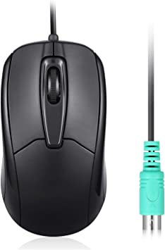 Photo 1 of Perixx Perimice-209 P, Wired PS2 Mouse with 1000 DPI Resolution, Black, (10442)
