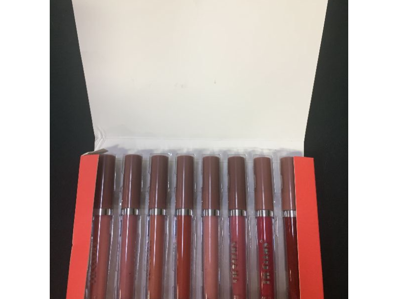 Photo 1 of 8Pcs Matte Liquid Lipstick Makeup Set, Matte liquid Long-Lasting Wear Non-Stick Cup Not Fade Waterproof Lip Gloss
